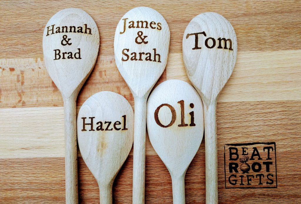 Spoons with custom names on them